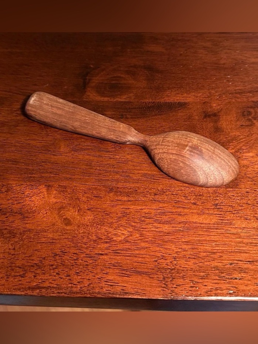 Hand carved small wooden spoon - Picture 3 of 4